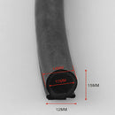 Car Motor Door Big D-Shape Rubber Seal Weather Strip Hollow 157 Inch 4M