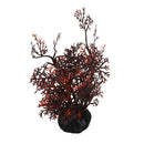 Aquarium Aquascaping Artificial Plant Decor, Dark Brown/ Red