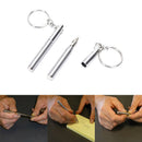 Telescopic Stainless Steel Pen Keyring Keychain Emergency Signature Tool Gift-OZ