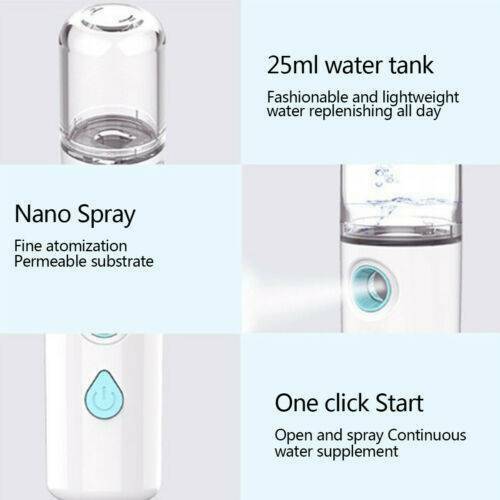 USB Portable Nano Face Moisturizing Spray 30ML Capacity Facial Mister Humidifier