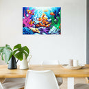 Painting By Numbers Kit DIY Sea World Hand Painted Canvas Oil Art Picture