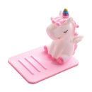 Rubber Phone Holder Cartoon Animal Desktop Cell Phone Stand Holder Pink