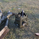 Stainless Steel Firewood Stove Portable Outdoor Picnic Camping Cooking Tool