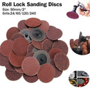 40 PCS 2 inch /50 mm 24/60/120/240 Grit Roll Lock Sanding Roloc Disc P1P4 A2N8