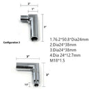 4 Pieces Oxygen O2 Sensor Spacer Extender M18x1.5mm Bung 90 Degree Angle Kit