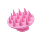 Pointed Tip Silicone Scalp Shampoo Massage Brush Head Acupoint Comb (Pink)