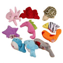 10pcs Cartoon Ocean Animals Soft Puppet Baby Girl Boy Plush Finger Toys