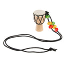 2 Pcs Djembe Pendant African Drum Jewelry Necklace for Children Gift A