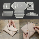 7Pcs DIY Acrylic Template Leather Stencils with Holes for Wallet Purse Clear