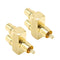 2pieces RCA AV Audio Y Splitter Plug Adapter 1 Male to 2 Female