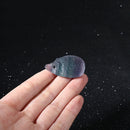 Hedgehog Shaped Natural Colorful Fluorite Crystal Carved Stone Art Ornament