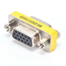2x 15Pin VGA Female to Female Plug Coupler gender Changer Converter Adapter M&O