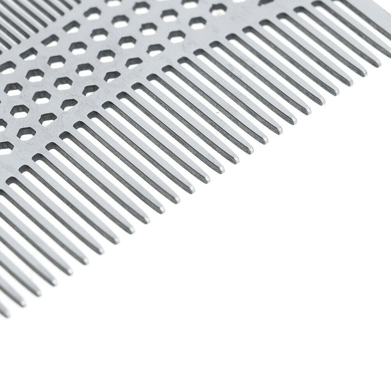 Stainless Steel Comb Beard Comb  Men's Shaving Mustache Brush Facial Hair Brus*