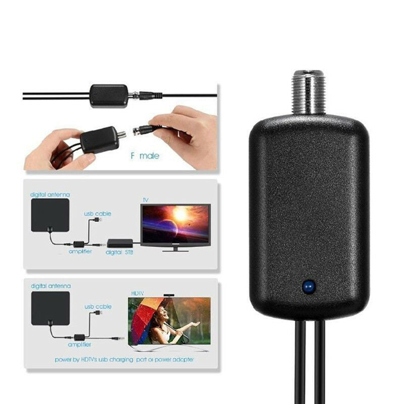 Digital HDTV Signal Amplifier Booster For Cable TV Fox Antenna HD Channel 25sp