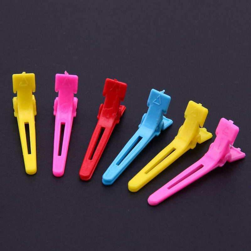 50pcs Multicolor Plastic Duckbill Positioning Hairpin DIY Hair Tools