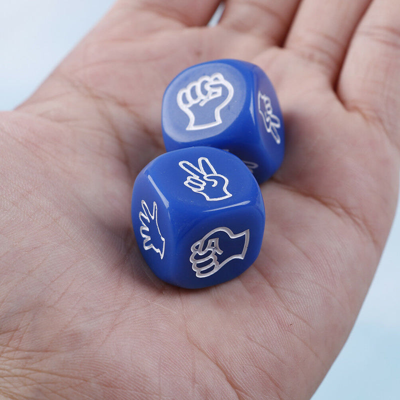 2Pcs Drinking Game Dice Rock Paper Scissors Finger-Guessing Gambling 6-SideToyXP