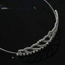 Crown Tiara Princess Headband Stylish Rhinestone with Pin for Wedding
