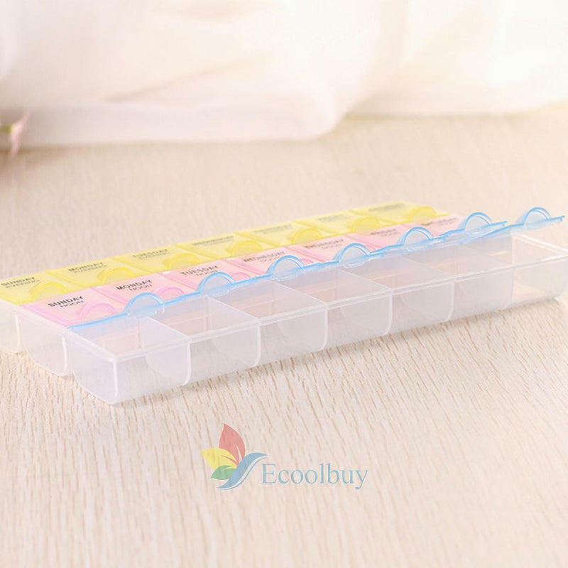 7 days Pill Box Boxes Medicine Tablet Box Case Container Storage Holder Weekly A