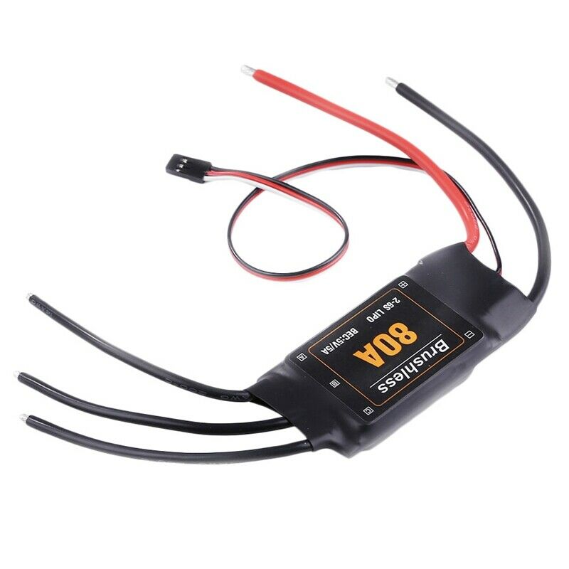 80A ESC BEC 2-6S Lipo Speed Controller with UBEC for RC Airplanes Helicopte P7N3