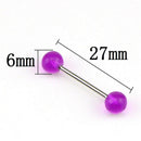 7PCS/Set Glow In The Dark Luminous Barbell Tongue Rings Body Piercing LJ
