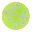 2 x Bright Color Round Shape Food Dish Tray with Flower Printed