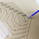 4Pcs Transparent Quilting Ruler Set Professional Sewing Tool DIY Diamond Shape