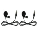 2 Pack Lavalier Lapel Microphone with Clip 3 Pin XLR Clip On, for Online Classes