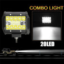 60W 4INCH Spot 20 LED Work Light Bar Lamp Driving Fog for Offroad Car Boat T Ew