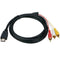 HDMI Male S-video to 3 RCA AV Audio Cable Cord Adapter For TV O1V5 1.5M DVD L3H5