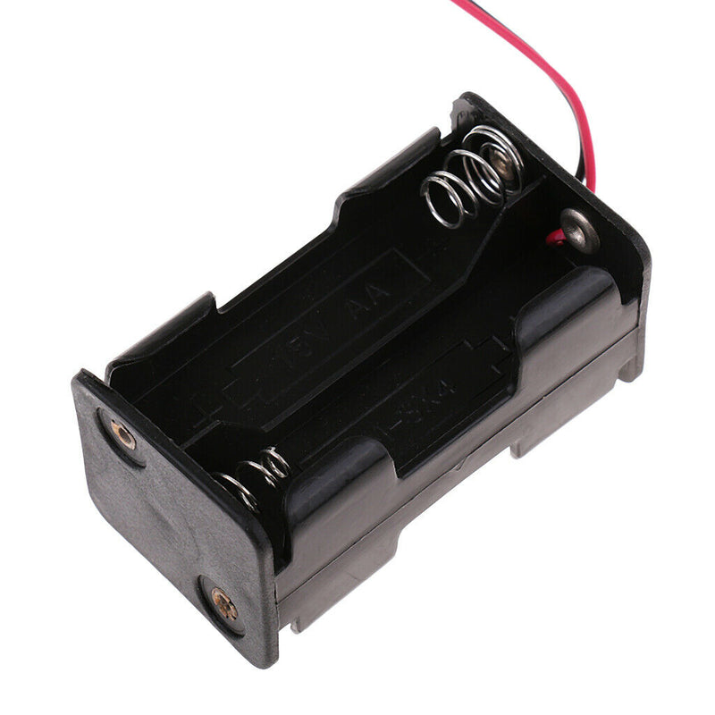 2 Pieces AA Battery Holder Case Slot Holder Plastic Storage Box for RC Parts