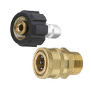 Pressure Washer Adapter Set, Quick Connect Kit, Metric M22 15Mm Female Swiv