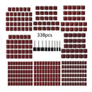 338pcs Sanding Drum Abrasive 1/2 '' 1/4 '' 3/8" Drill Chuck Sander Rotary Tools