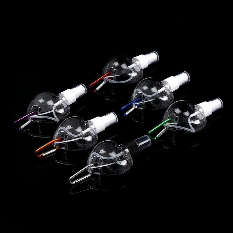 50ml Portable Heart Shape Empty Refillable Bottle With Ring Hook Spray Bottl Ew