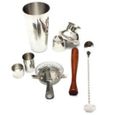 6Pcs Stainless Steel Cocktail Shaker Bar Set Bartender Kit Wine Martini Mix