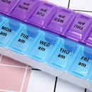 1pc Medical 7 Day Pill Box Drug Storage 14 Slots Pill Box Weekly Storage C BX