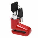 Motorcycle Disc Brakes Rotor Lock Security Bicycle Lock - Red