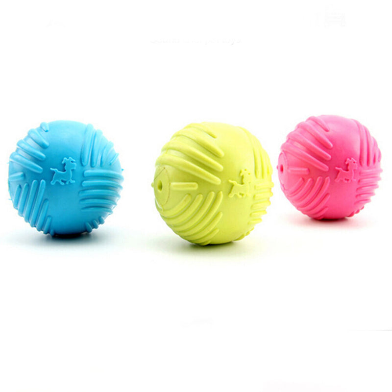 Indestructible Solid Rubber Ball Pet cat Dog Training Chew Play Fetch Bite MO