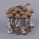 12Pcs Charms Empty Glass Cork Wish Bottles Pendant Vials Clear for Necklace