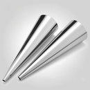 5pcs DIY Baking Cones Stainless Steel Spiral Baked Croissants Tubes Horn Pa