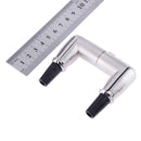 1 Pair XLR 3 Pin Female Male Microphone Solder Audio Adapter 90 Degree