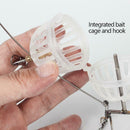 Outdoor Fishing Feeder Automatic Tackle Launcher Trap Spring Cage Hooks Pretty