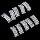 10x Buckles Ribbon Sliders Rhinestone Wedding Invitation Decor Arched Shape