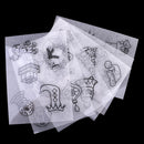 6x Christmas Shrink Paper Film Sheets Heat Shrinkable Paper for Kids Gift