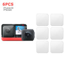 6pcs Clear Tempered Glass 4K Wide Angle Lens Screen Protector for Insta360 ONE R