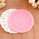 diy round lace flower silicone fondant mold chocolate cupcake baking mould FT