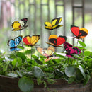15PCS/Lot Artificial Simulation Butterfly Stakes Garden Outdoor DecorationsB Cy
