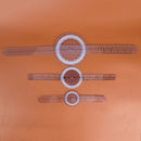 3pcs 6/8/12inch 360 degree protractor angle medical ruler spinal goniometer JR
