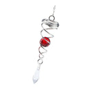 2 Pcs Gazing Glass Ball with Spiral Tail - Decorative Rotating Spinner for