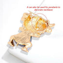 Fashion Enamel Cow Cartoon Crystal Brooch Pins Collar Badge Causal Party JeSEAU