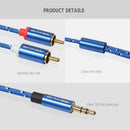 3.5mm Male to 2 RCA Male Aux Audio Cable for Amplifier Phone Edifer (1m)